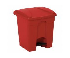 8 gal. Square Flat Top Utility Wastebasket, 18-1/4"H, Red Ea 1290943 