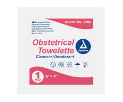 Obstetrical Towelettes, 5" x 7", 10/100/cs