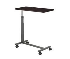 Drive Medical Non Tilt Top Overbed Table-Silver Vein
