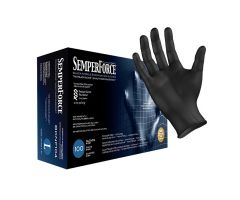 force black Nitrile Exam Gloves Small Black Non-Sterile 100/Bx
