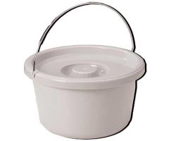 Commode Pail With Lid 7.5 Quart Gray