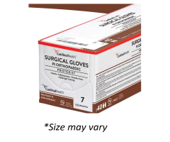 Gloves Surgical Protexis PI Powder-Free Polyisoprene 12 in 7 Brown 40Pr/Bx, 4 BX/CA, 1364773BX