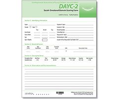 DAYC-2: Social-Emotional Domain Scoring Forms (25)