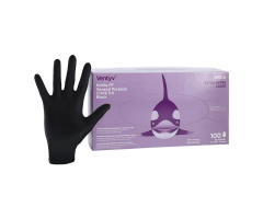 Gloves General Purpose Orca PF Nitrile LF 2XL Black 100/Bx, 10 BX/CA
