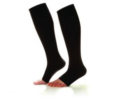 Open Toe Compression Sock, 20-30 mmHg Compression, Black, Unisex Size S