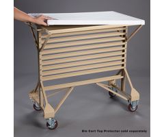 Bin Cart with Work Center, 38.5x36.5x24