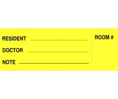 Spine ID Insert Card - 2-1/2" x 3-1/2" - Resident - Yellow