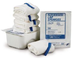 Surgical Laparotomy Sponge Cotton 18 X 18 Inch 5 Count Rigid Tray Sterile