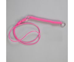 Single Coil Neck Key Keeper, Neon Pink