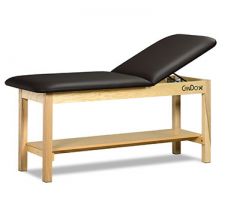 CanDo Treatment Table w/Adjustable Back & Shelf, 400 LB Capacity, 27"W x 72"L