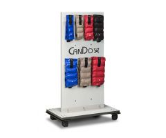 CanDo Mobile Weight Rack with accessories (Cuff Weights and Dumbbells)