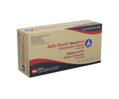 Safe-Touch Black Nitrile Exam Gloves, Medium, Black, Powder-Free, 10/100/cs