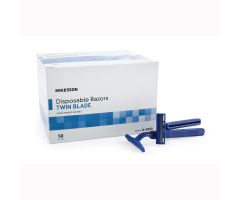 McKesson 16-RZ50 Medi-Pak Twin Blade Disposable Razor-100/Case

