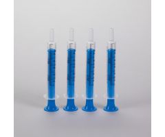 HCL by Comar Oral Dispensers with Tip Caps, 3mL - Clear, Blue Plungers


