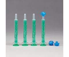 HCL by Comar Oral Dispensers with Tip Caps, 3mL - Clear, Green Plungers


