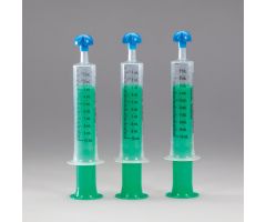 HCL by Comar Oral Dispensers with Tip Caps, 10mL - Clear, Green Plungers