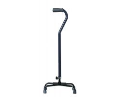Quad Cane-Small Base Black w/Foam Rubber Grip