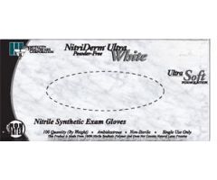 Innovative Nitriderm Ultra White Nitrile Synthetic Powder-Free Exam Gloves