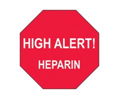 High Alert Heparin Labels