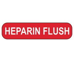 Heparin Flush Labels