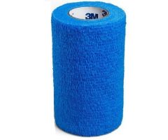 Cohesive Bandage Three M Coban Standard Compression Self adherent Closure Blue NonSterile
