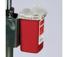 Sharps Container with Mounting Accessories for Phlebotomy Workstations