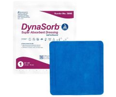 DynaSorb - Super Absorbent Dressing, Non-Adhering, 6" x 6", 12/10/cs