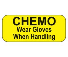 Chemo Wear Gloves When Handling Labels 