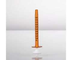 HCL by Comar Oral Dispensers with Tip Caps, 0.5mL, Amber with White Plungers

