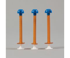 Comar Oral Dispensers with Tip Caps, 0.5mL, Amber with White Plunger
