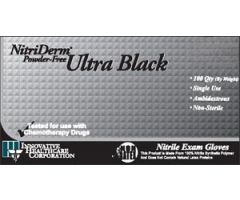 INNOVATIVE NITRIDERM ULTRA BLACK POWDER-FREE NITRILE SYNTHETIC GLOVES 187100