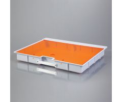 Shallow Crash Cart Box with Handle For Metro Lifeline Cart with Amber Slide-In Lid