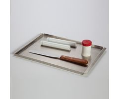 Stainless Steel Tray, 12 x  x 9, Open Corners