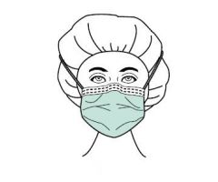 Surgical Mask Comfort-Plus  Pleated Tie Closure One Size Fits Most Blue NonSterile Not Rated Adult 188900
