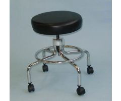 Classic Doctors Stool (Gray) w/o Back w/Foot Ring & Casters