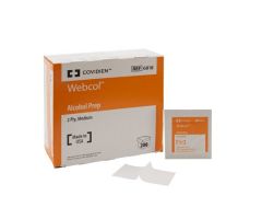 Alcohol Prep Pad Webcol™ 70% Strength Isopropyl Alcohol Individual Packet Medium Sterile