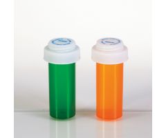 Vials with Reversible Caps, 8 Dram - Green