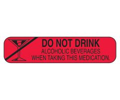 Do not drink alcoholic beverages labels