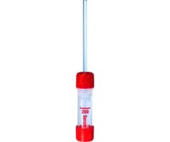 Microvette 200 Serum CAT, 200 l, cap red, flat base