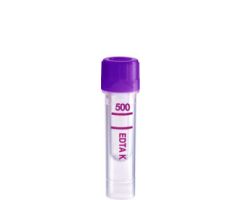 Microvette 500 EDTA K3E, low lead, 500 l, cap violet, flat base