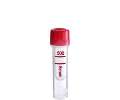 Microvette 500 Serum CAT, 500 l, cap red, flat base