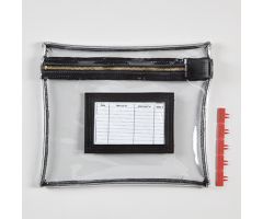 Lockable Security Bag, 12 x 10, Clear/Black
