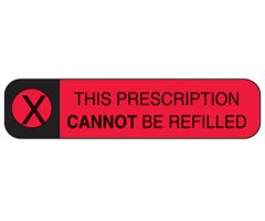 This Prescription Cannot Be Refilled Labels