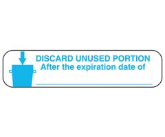 Discard Unused Portion Labels