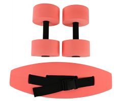 CanDo aquatic exercise kit (jogger belt, hand bars) small, red