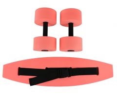 CanDo aquatic exercise kit (jogger belt, hand bars) medium, red