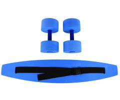 CanDo aquatic exercise kit (jogger belt, hand bars) large, blue
