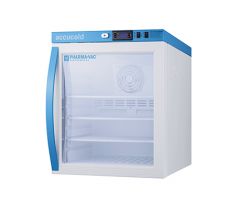 Accucold Pharma-Vac Freestanding Glass Door Refrigerator, 1 cu. ft.