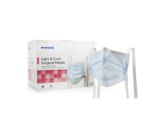 Surgical Mask  Pleated Tie Closure One Size Fits Most Blue NonSterile ASTM Level 1 Adult CS/300
