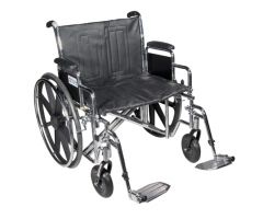 Wheelchair Std Dual-Axle 22" w/Rem Desk Arms & Elev Legrest